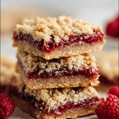 Easy Raspberry Oatmeal Crumble Bars