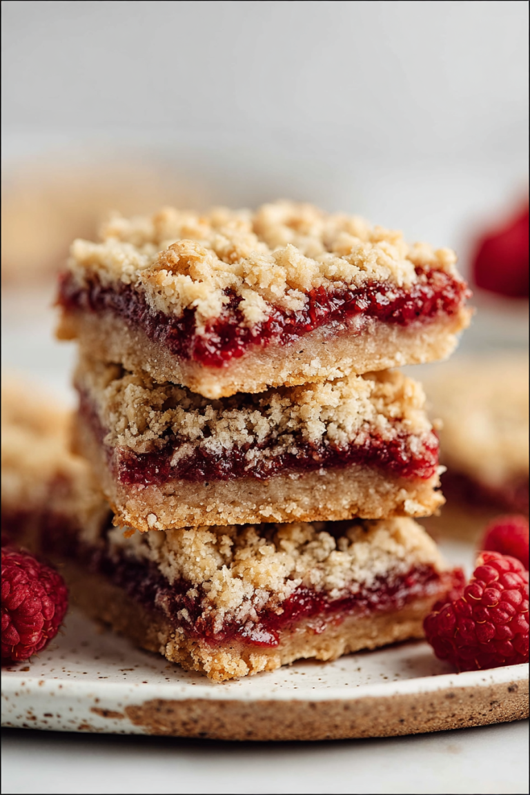 Easy Raspberry Oatmeal Crumble Bars