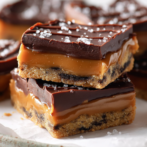 Easy Salted Caramel Cookie Bars