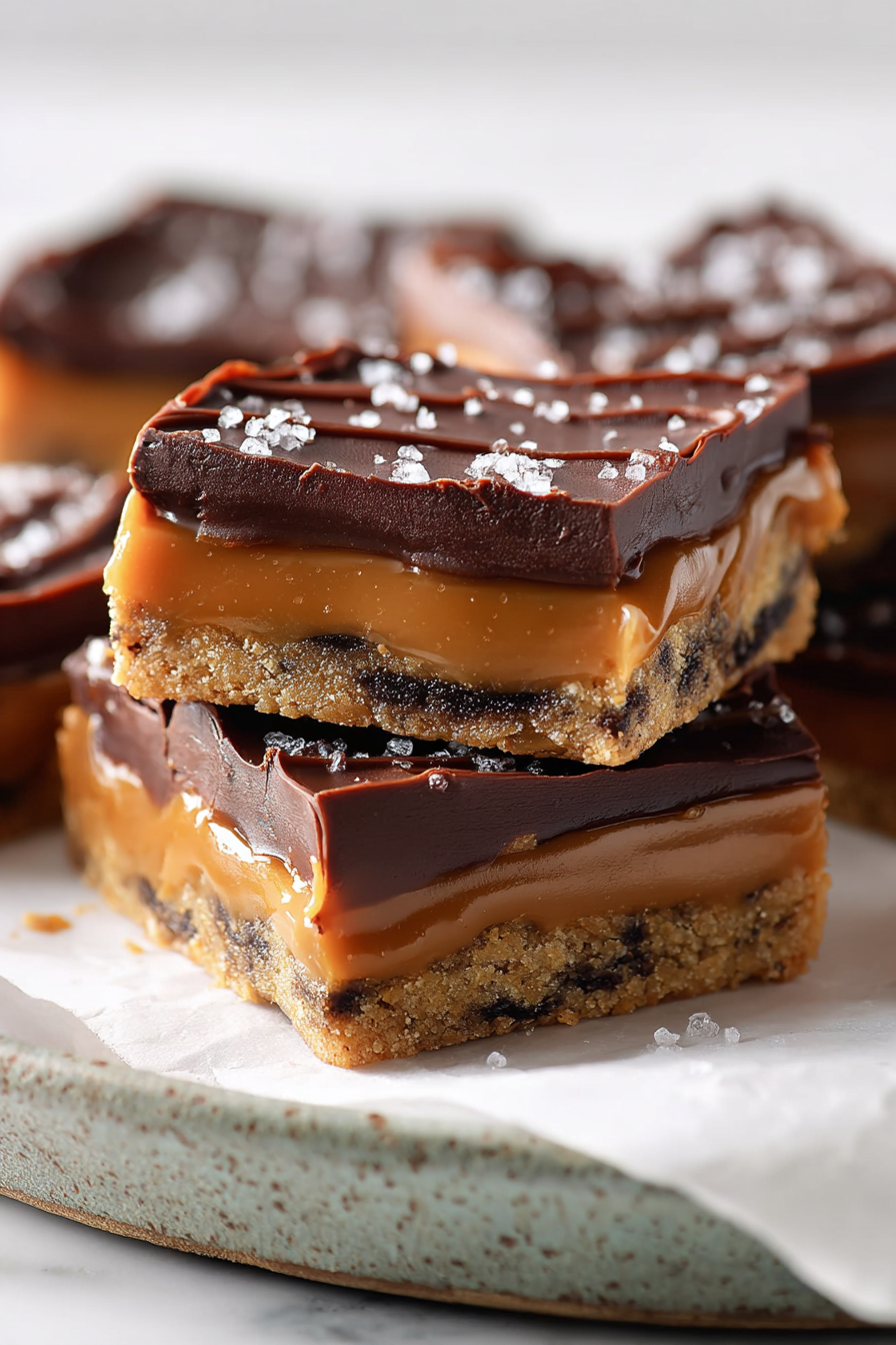 Easy Salted Caramel Cookie Bars