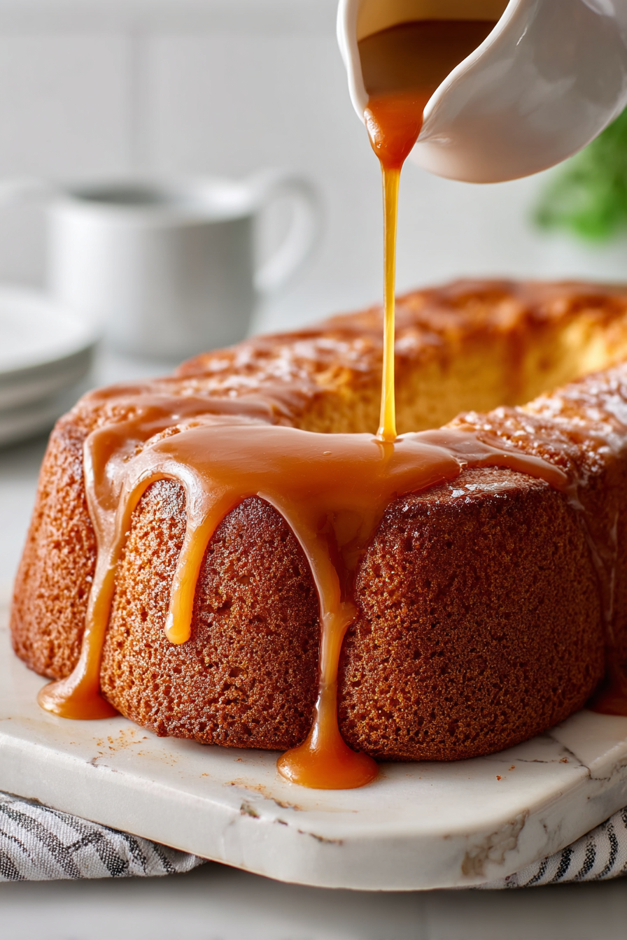 Easy Salted Caramel Pound Cake