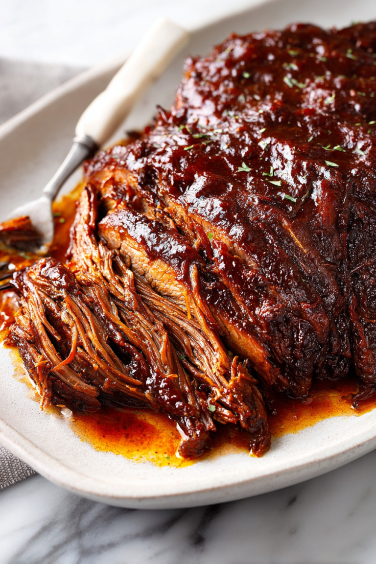 Easy Slow Cooker BBQ Beef Brisket