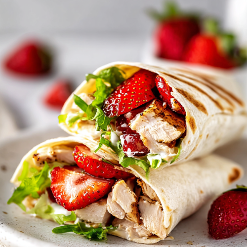 Easy Strawberry Chicken Wraps