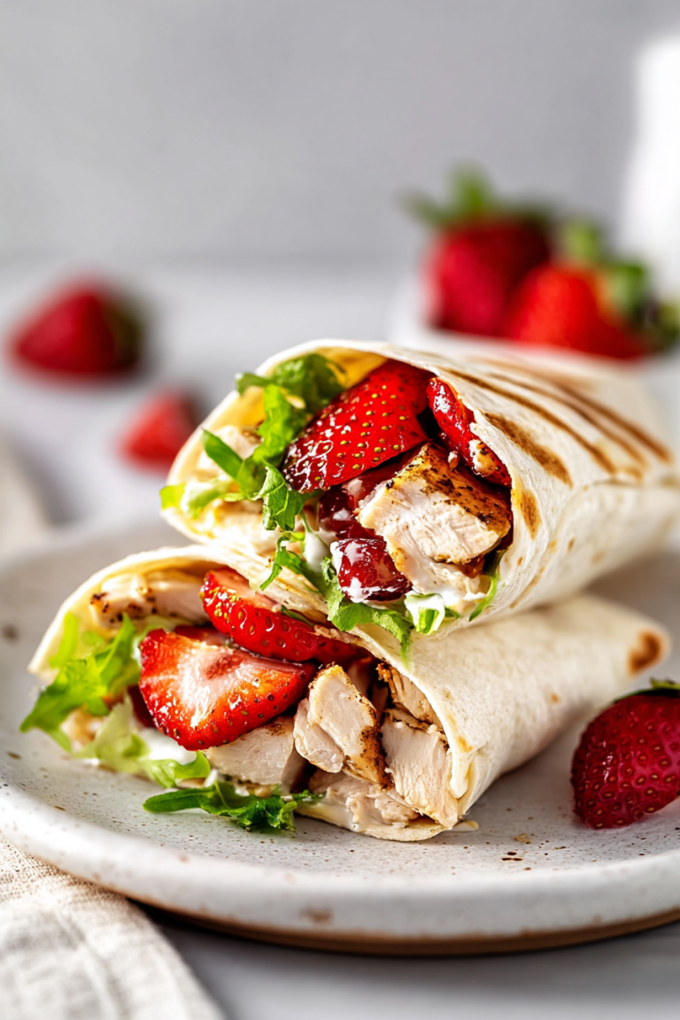 Easy Strawberry Chicken Wraps