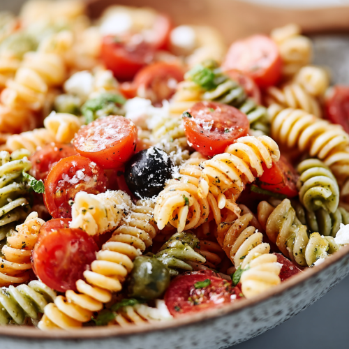 Easy Tri Color Pasta Salad Recipe