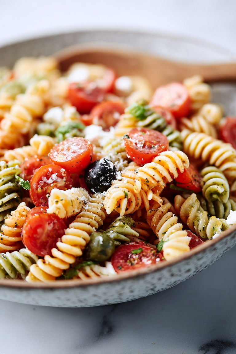 Easy Tri Color Pasta Salad Recipe