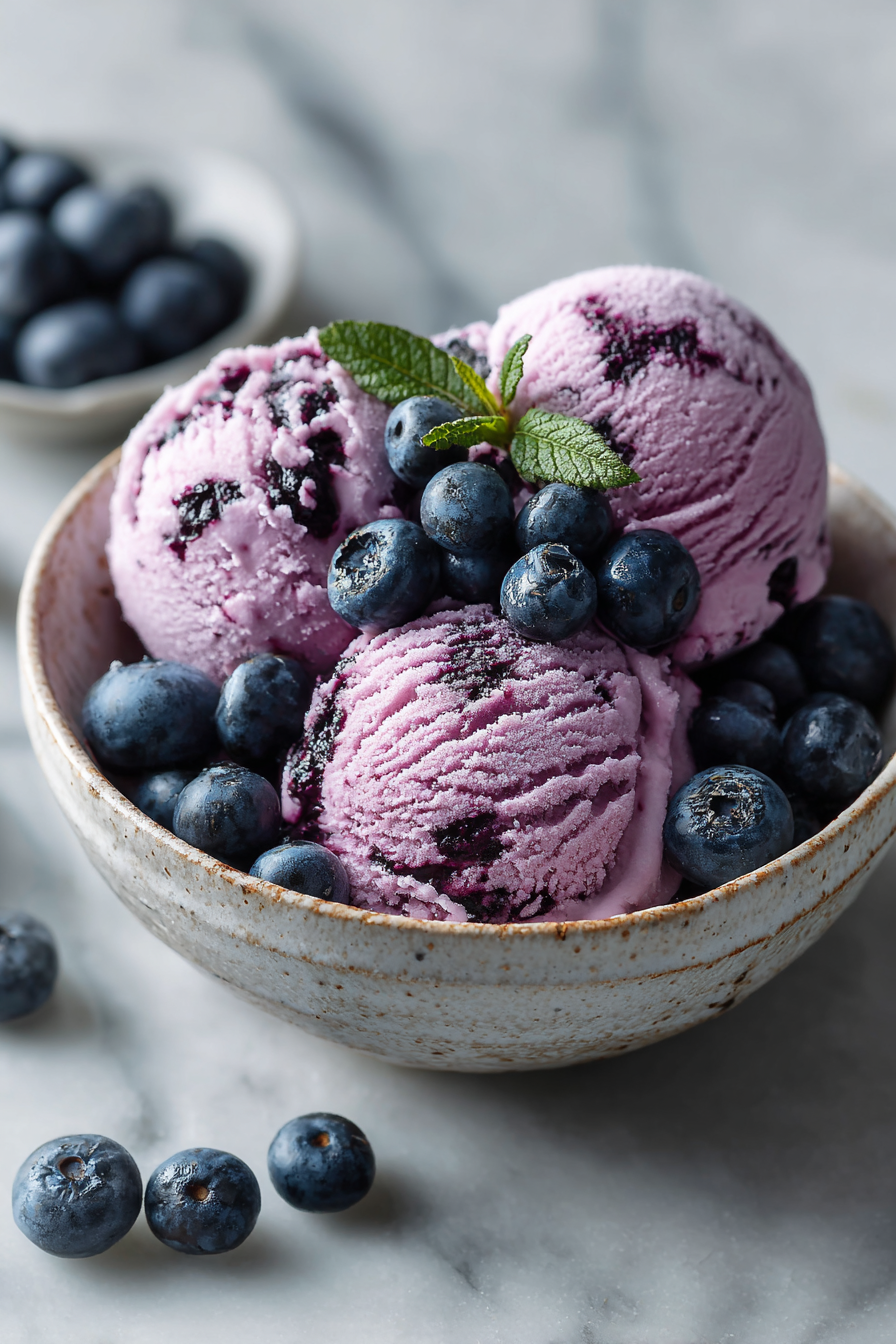 Blueberry Greek Frozen Yogurt Recipe
