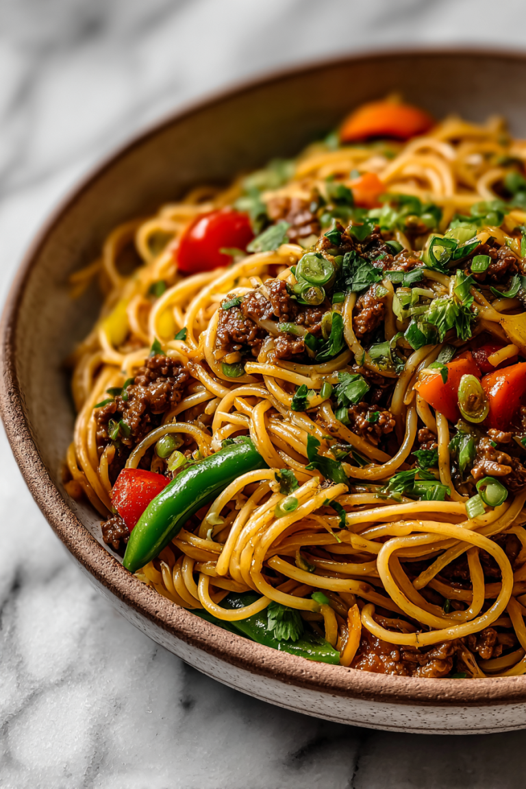 Cajun Beef Pasta with Veggies