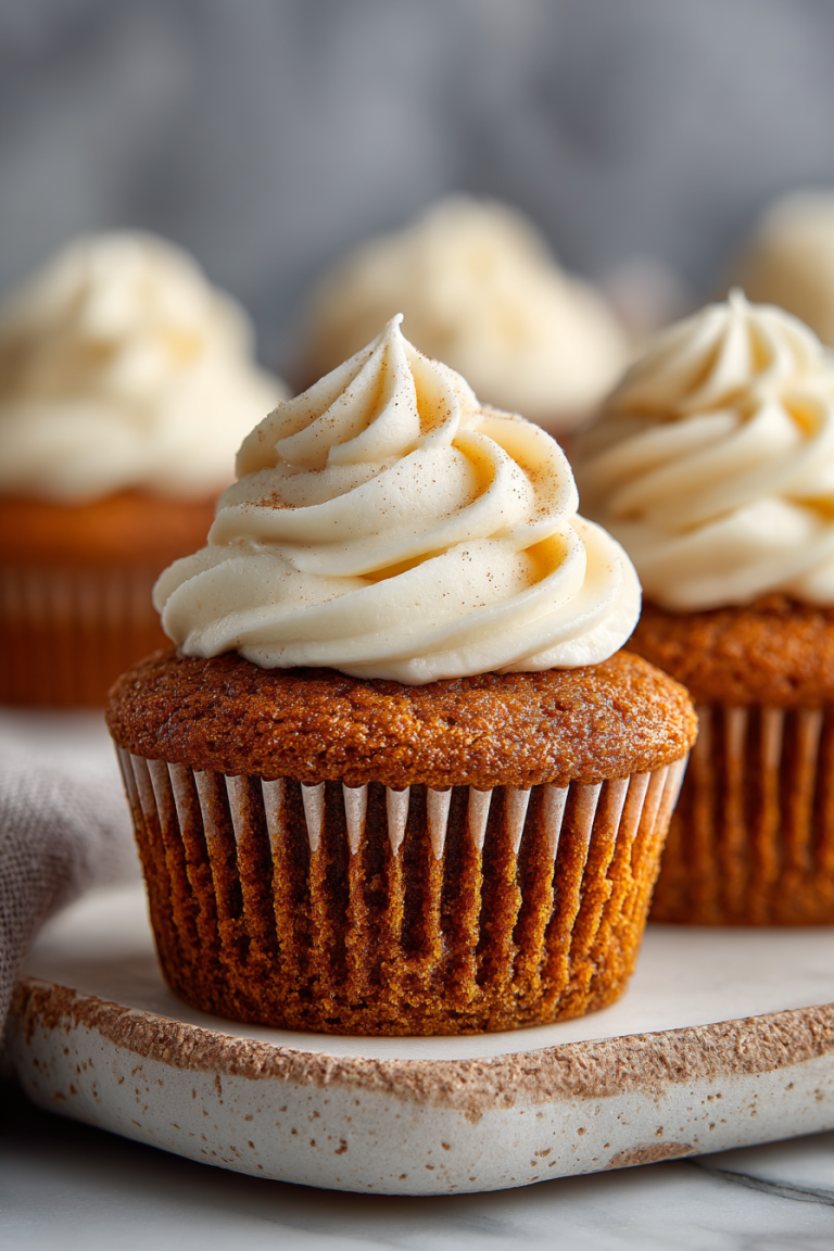 Cream-Filled Pumpkin Cupcakes