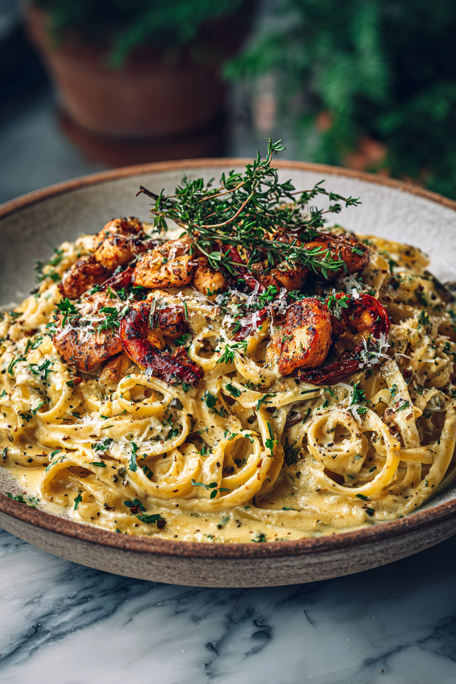 Creamy Cajun Chicken Linguine