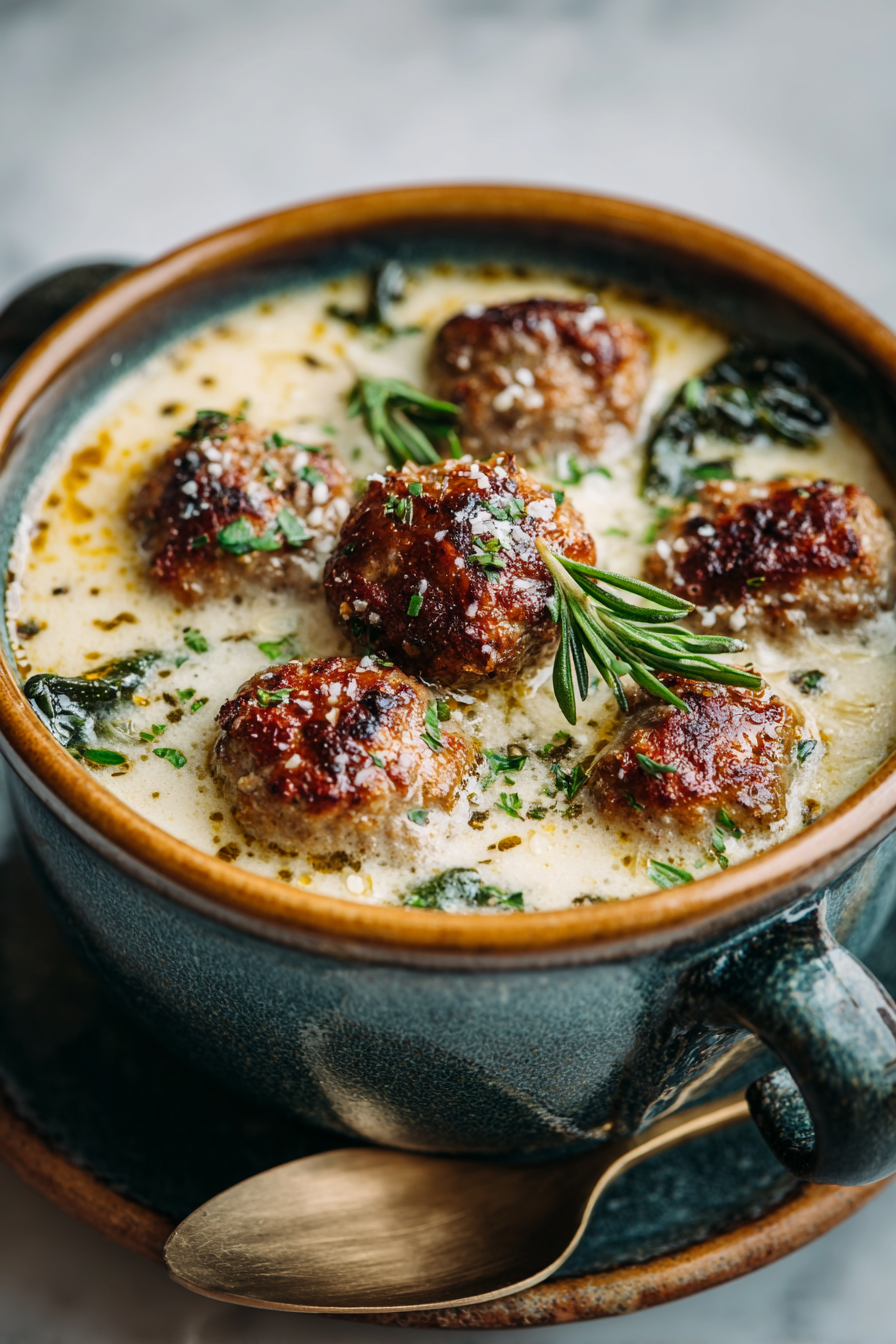Creamy Italian Meatball Soup