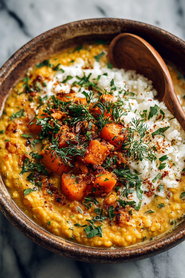 Creamy Red Lentil Butternut Squash Dinner
