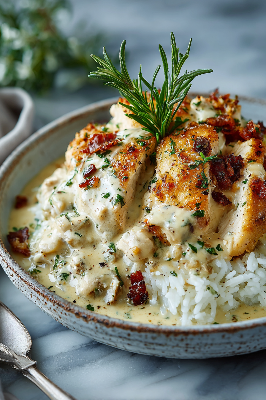 Creamy Smothered Chicken and Rice
