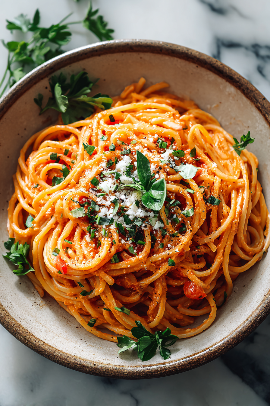 Creamy Tomato Garlic Pasta