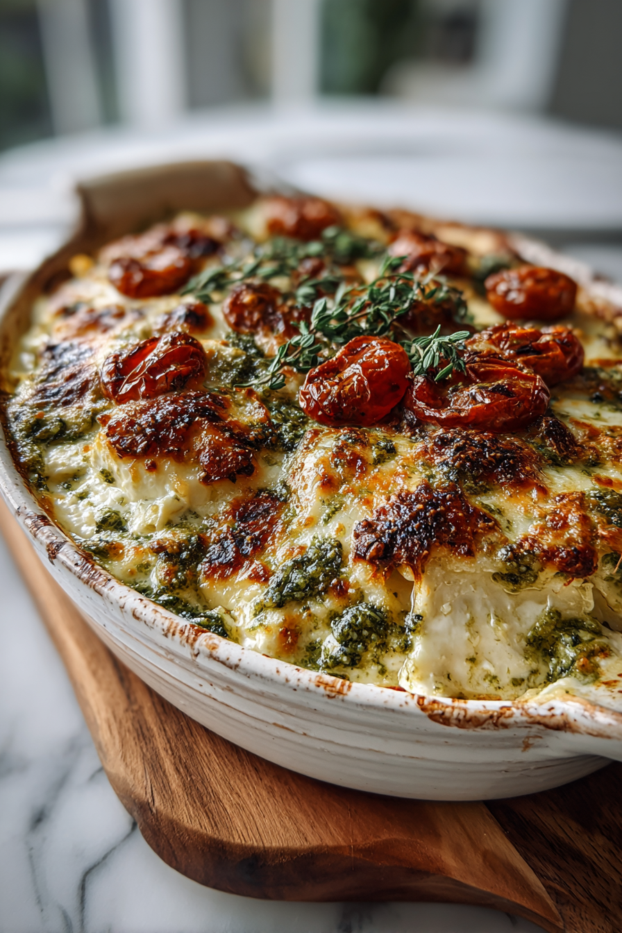 Easy Baked Feta Pasta with Pesto