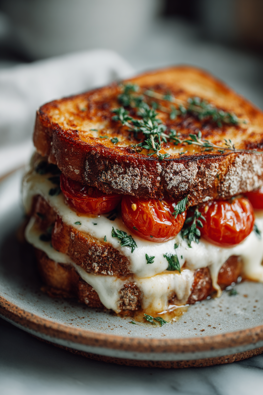 Easy Grilled Cheese and Tomato Dinner