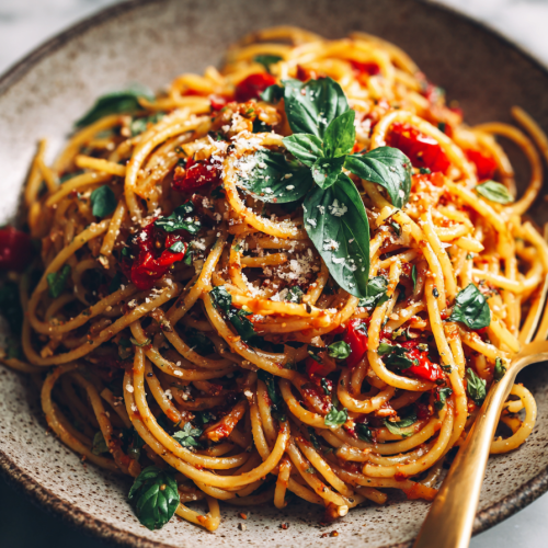 Easy Jarred Pepper Pasta