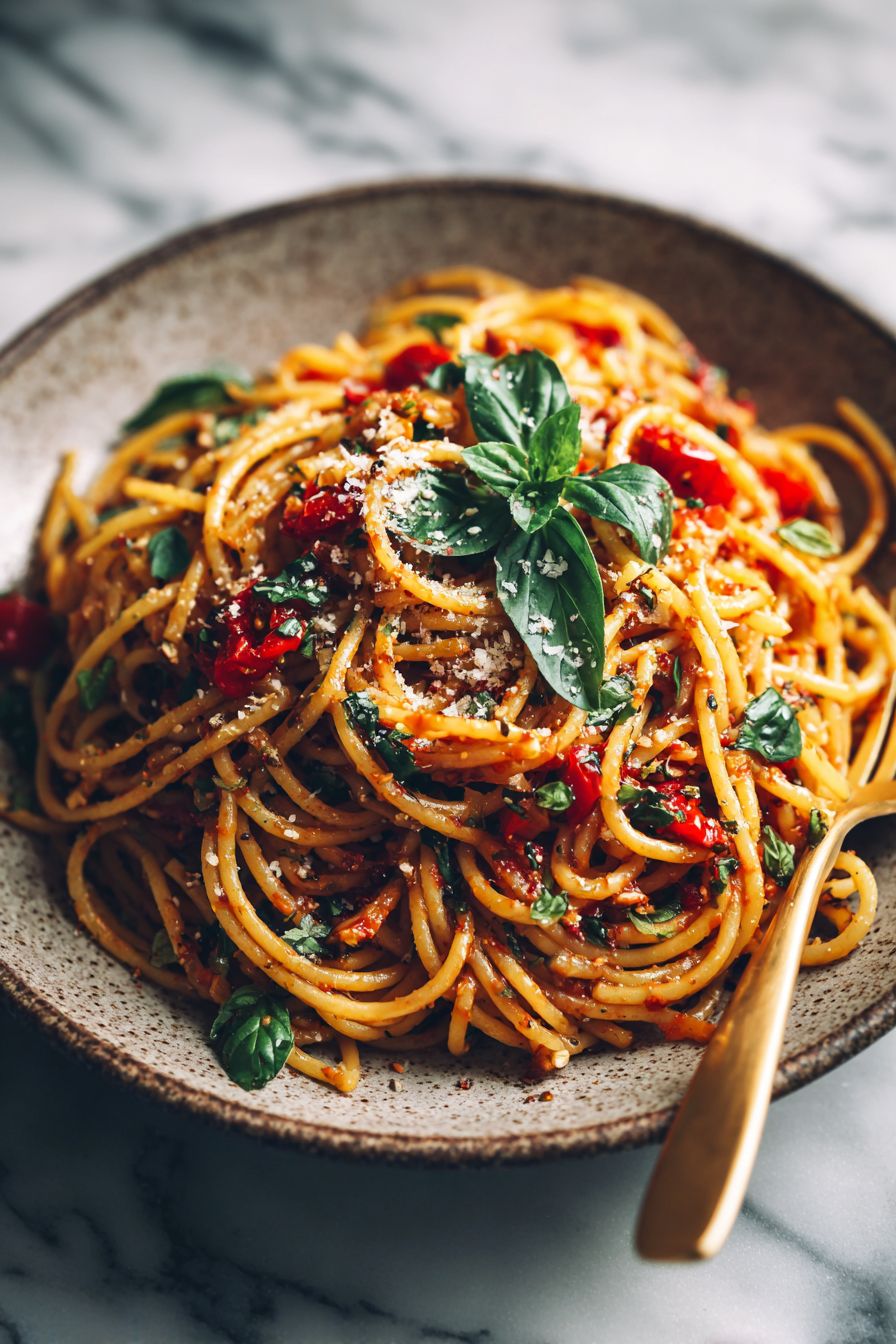 Easy Jarred Pepper Pasta