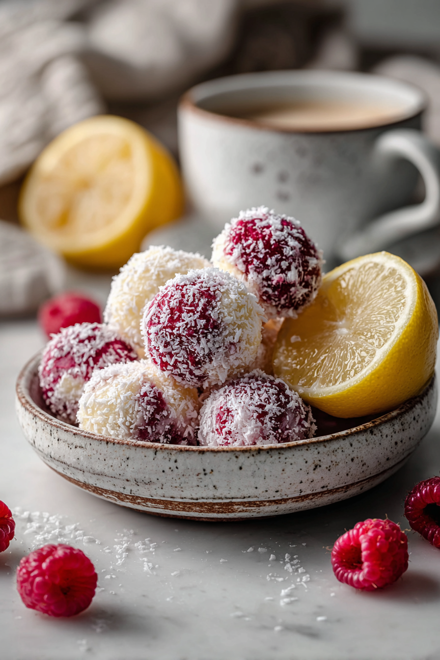 Easy Lemon Raspberry Yogurt Bites