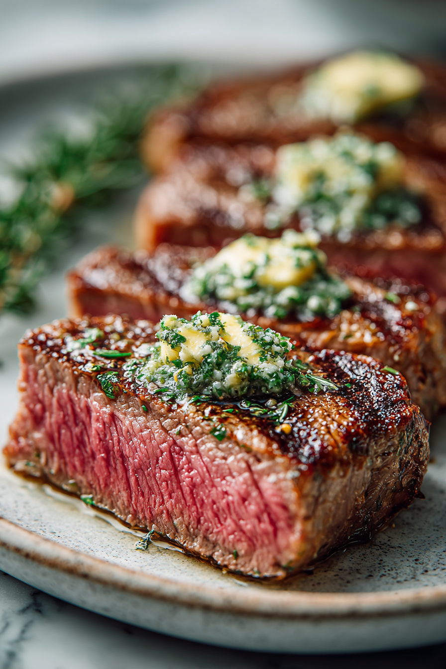 Easy Oven Steak with Garlic Butter