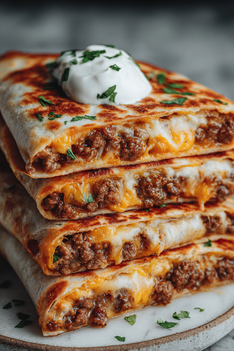 Easy Smashburger Quesadillas
