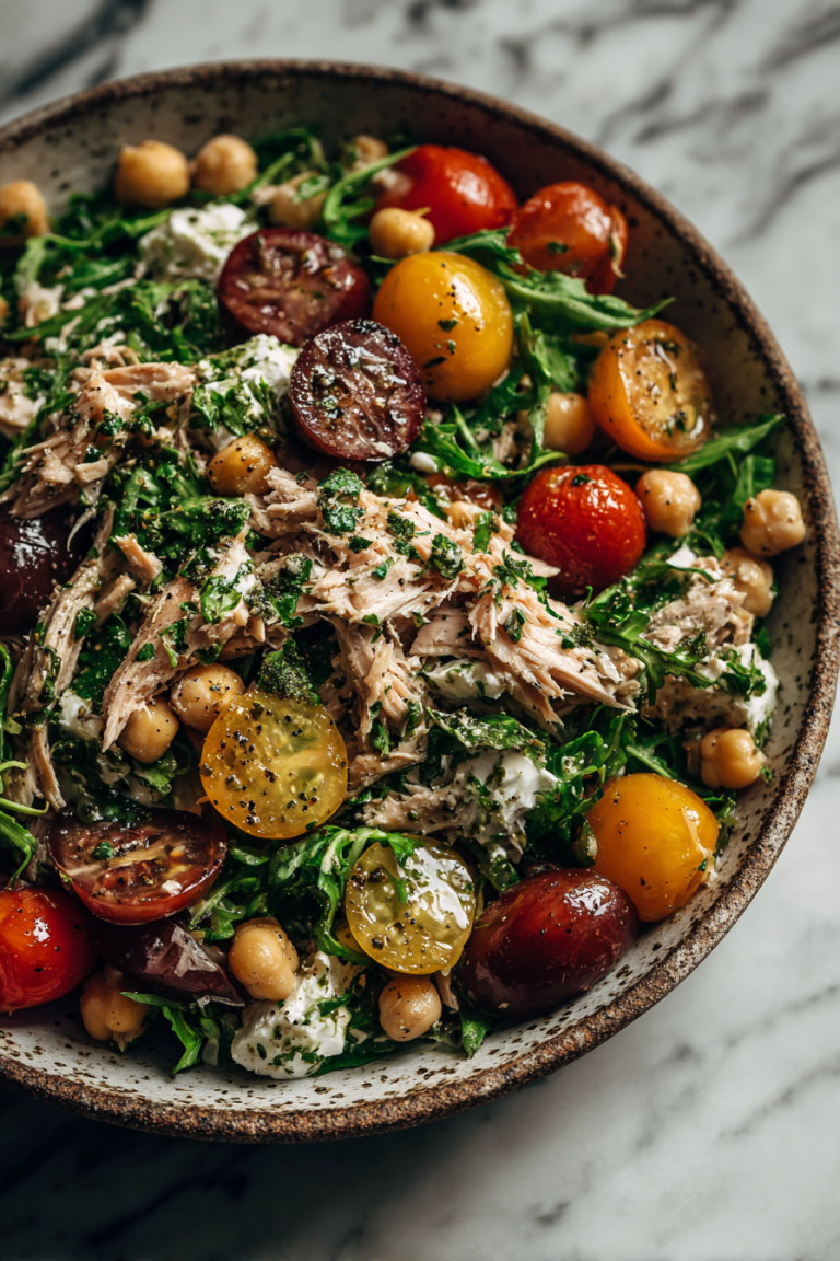 Easy Tuna Garbanzo Salad Recipe