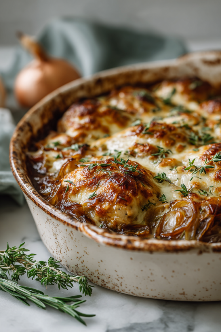 French Onion Chicken Bake