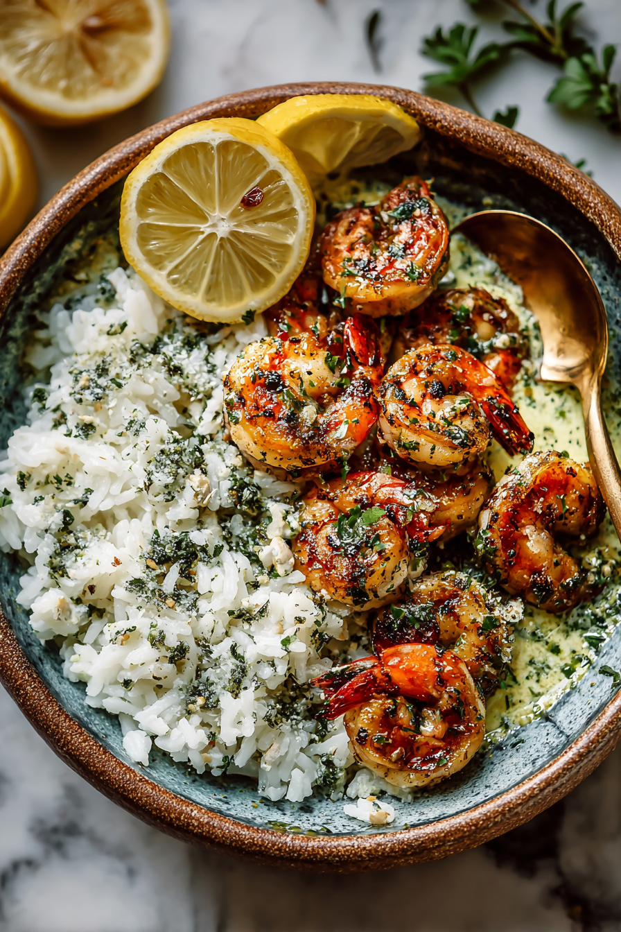 Garlic Butter Shrimp Bowl Recipe