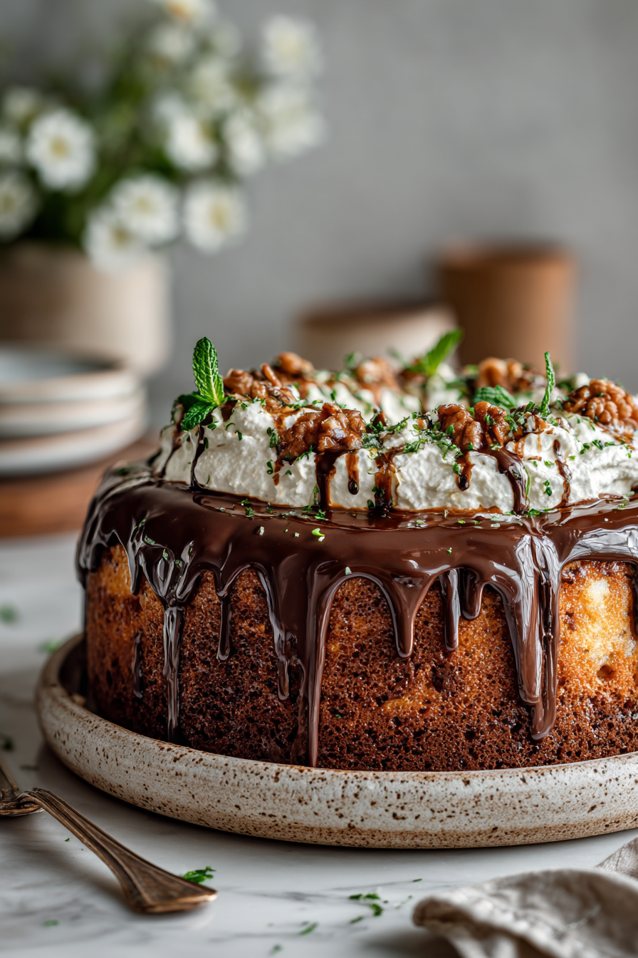 German Chocolate Poke Cake