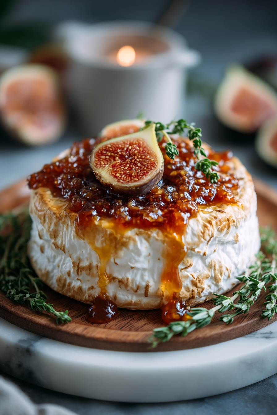 Gooey Baked Brie with Fig Jam