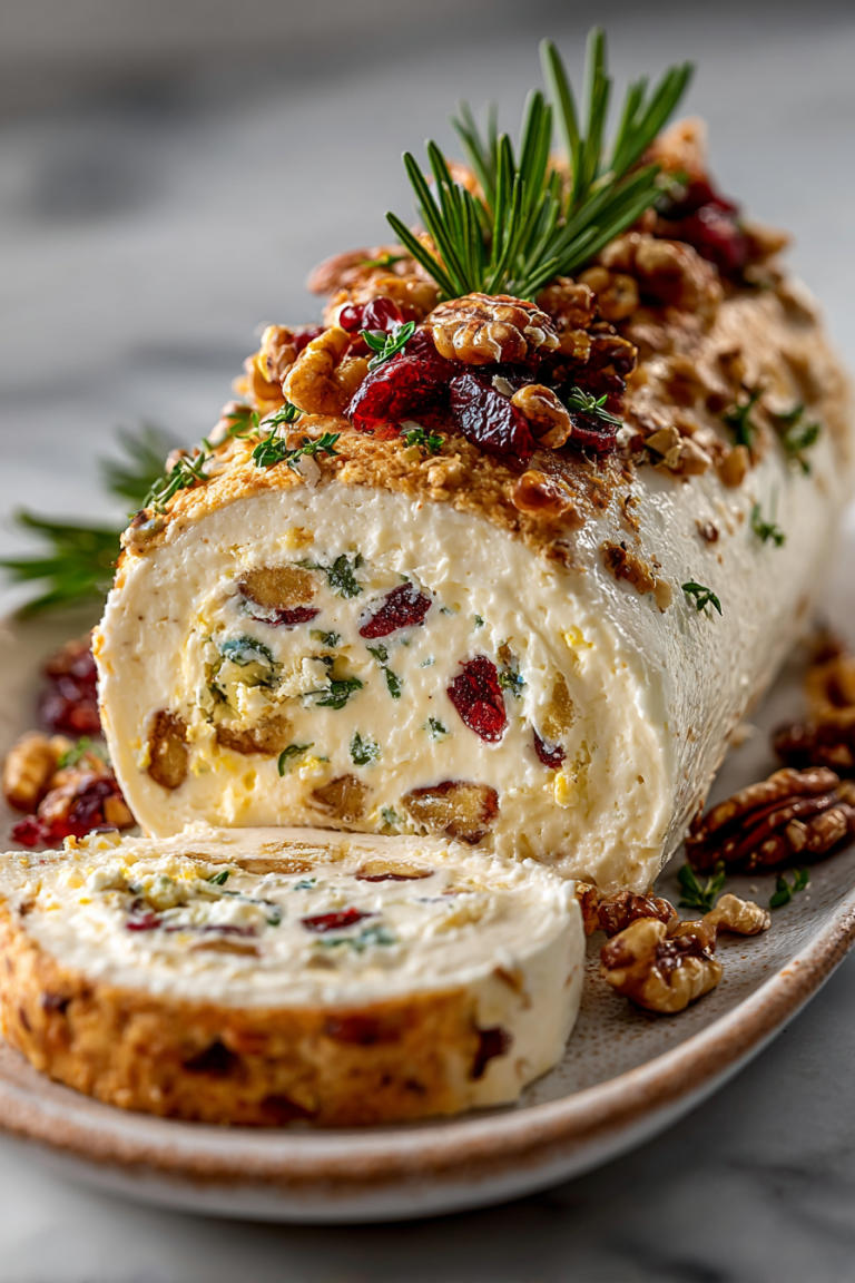Holiday Antipasto Cream Cheese Log