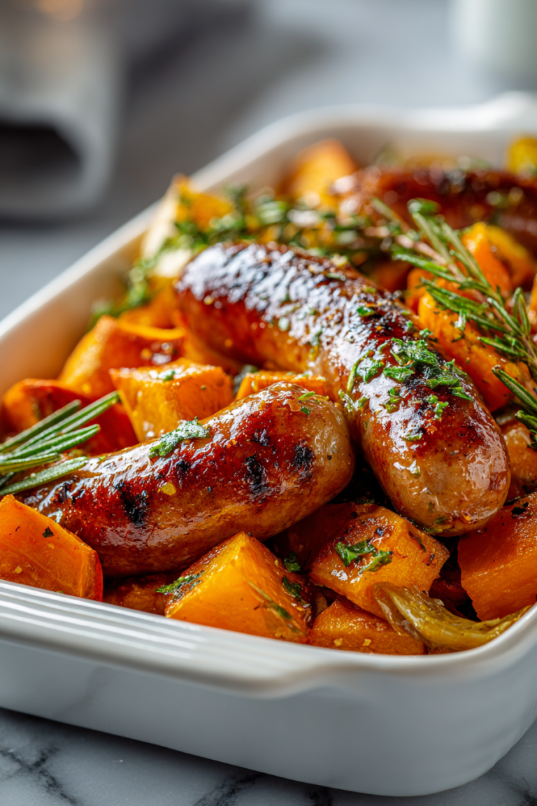 Honey Garlic Sausage Sweet Potatoes