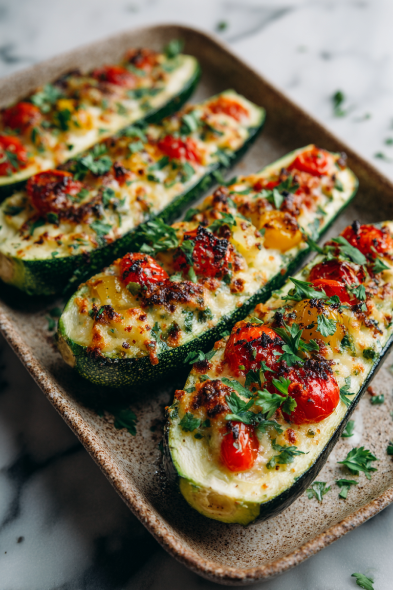 Mediterranean Stuffed Zucchini Recipe
