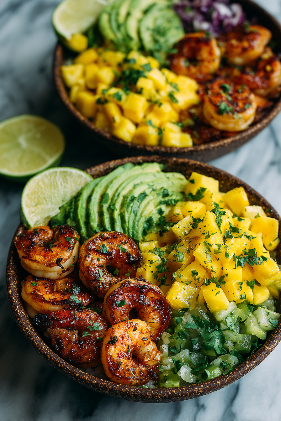 Shrimp and Mango Salsa Bowls
