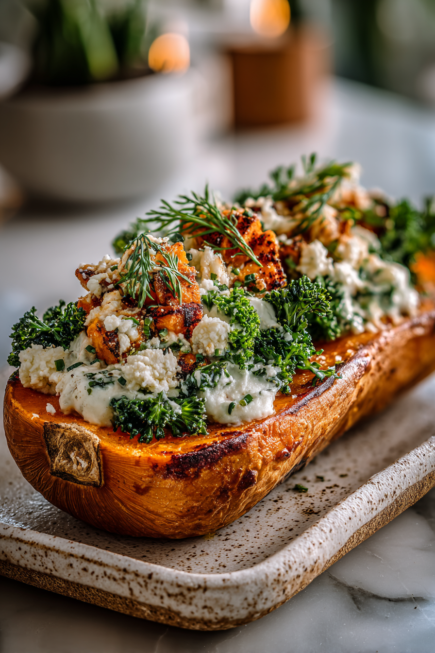 Simanim Stuffed Butternut Squash Recipe
