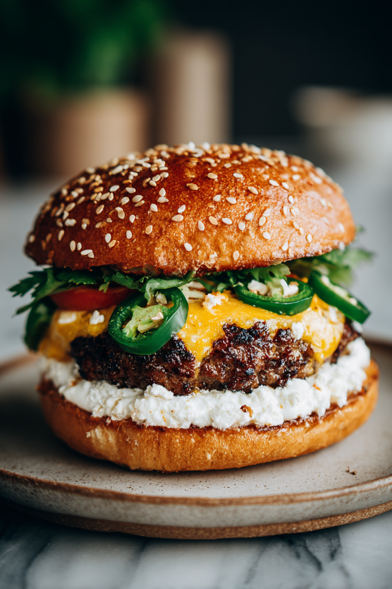 Smashed Jalapeno Cheese Burger Recipe