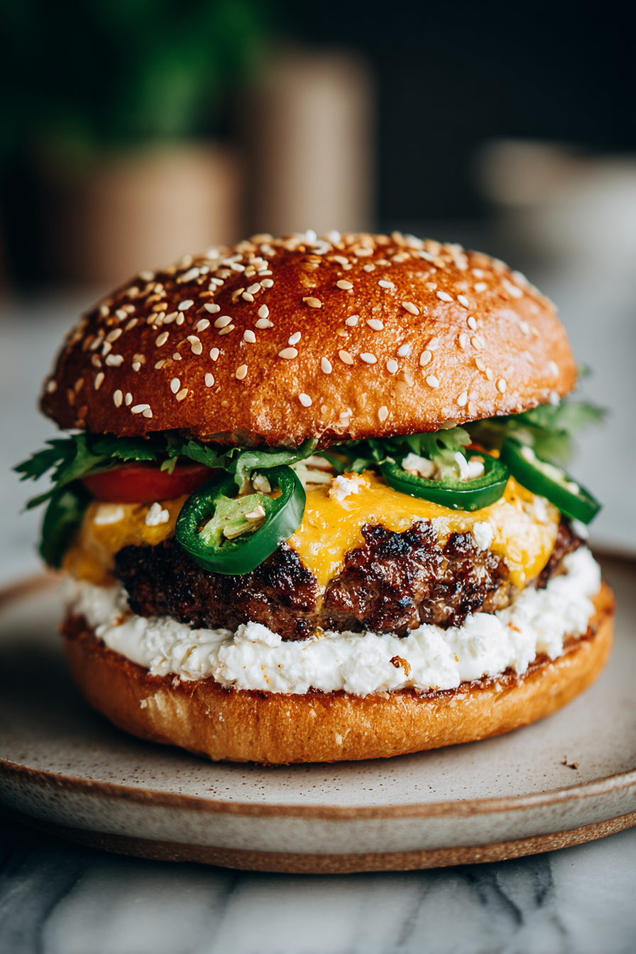 Smashed Jalapeno Cheese Burger Recipe