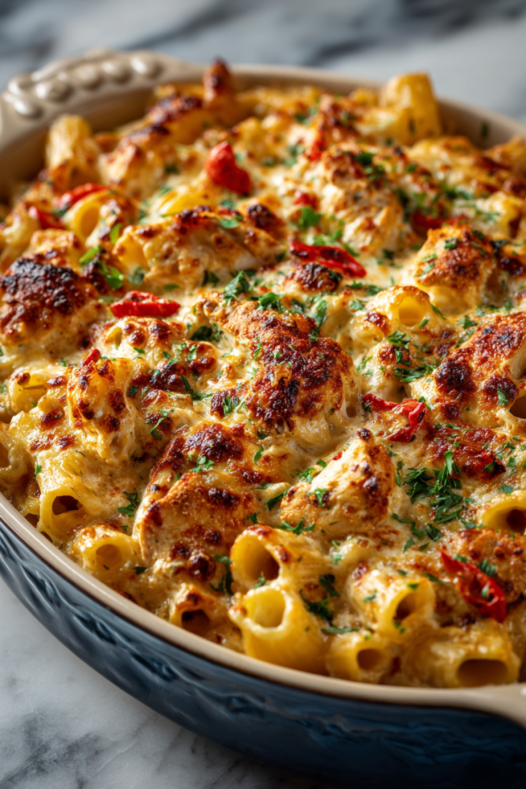 Spicy Cajun Chicken Rigatoni Bake