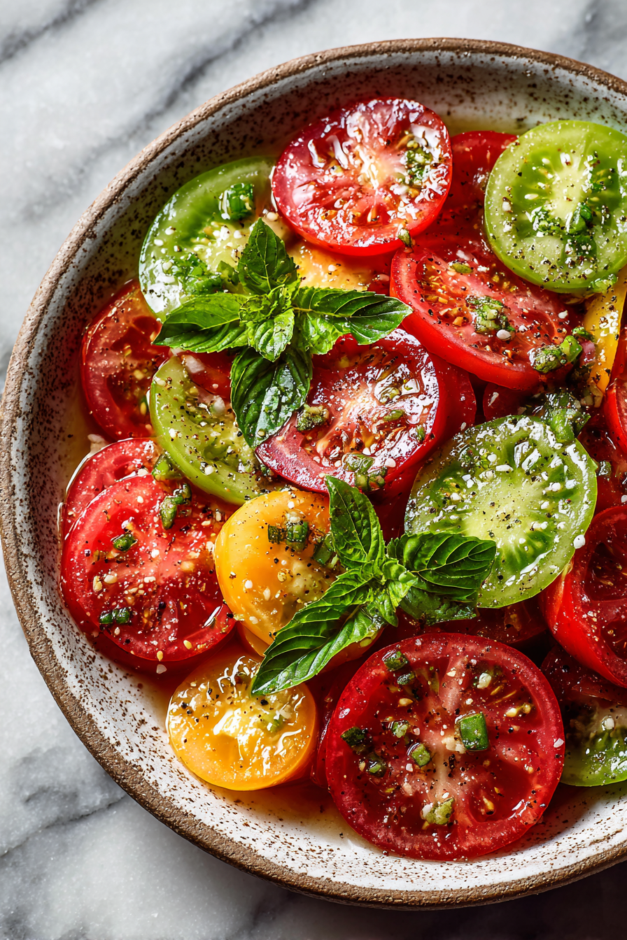 Summer Basil Tomato Salad Delight