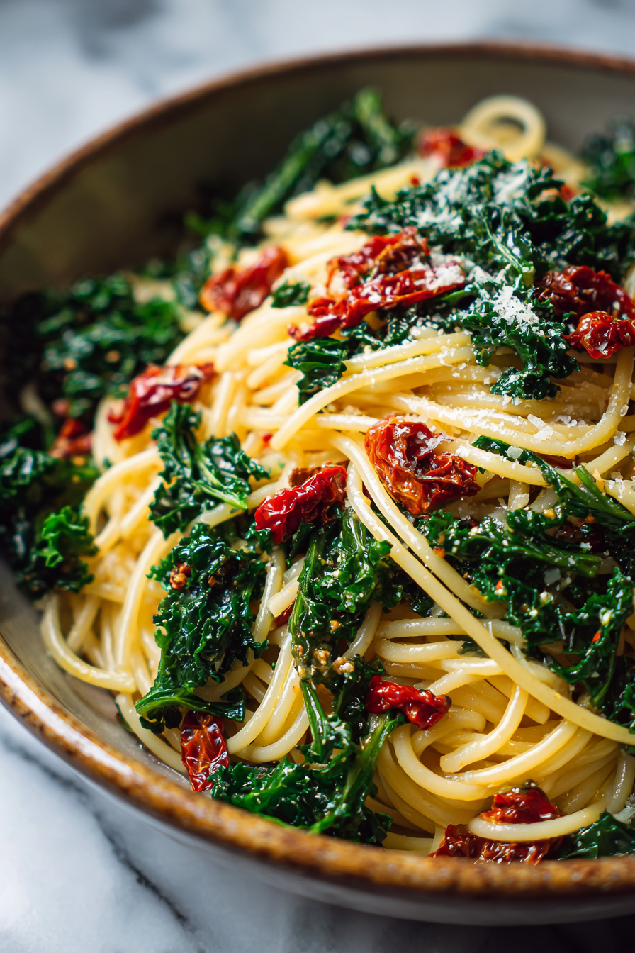 Sun-Dried Tomato Kale Pasta
