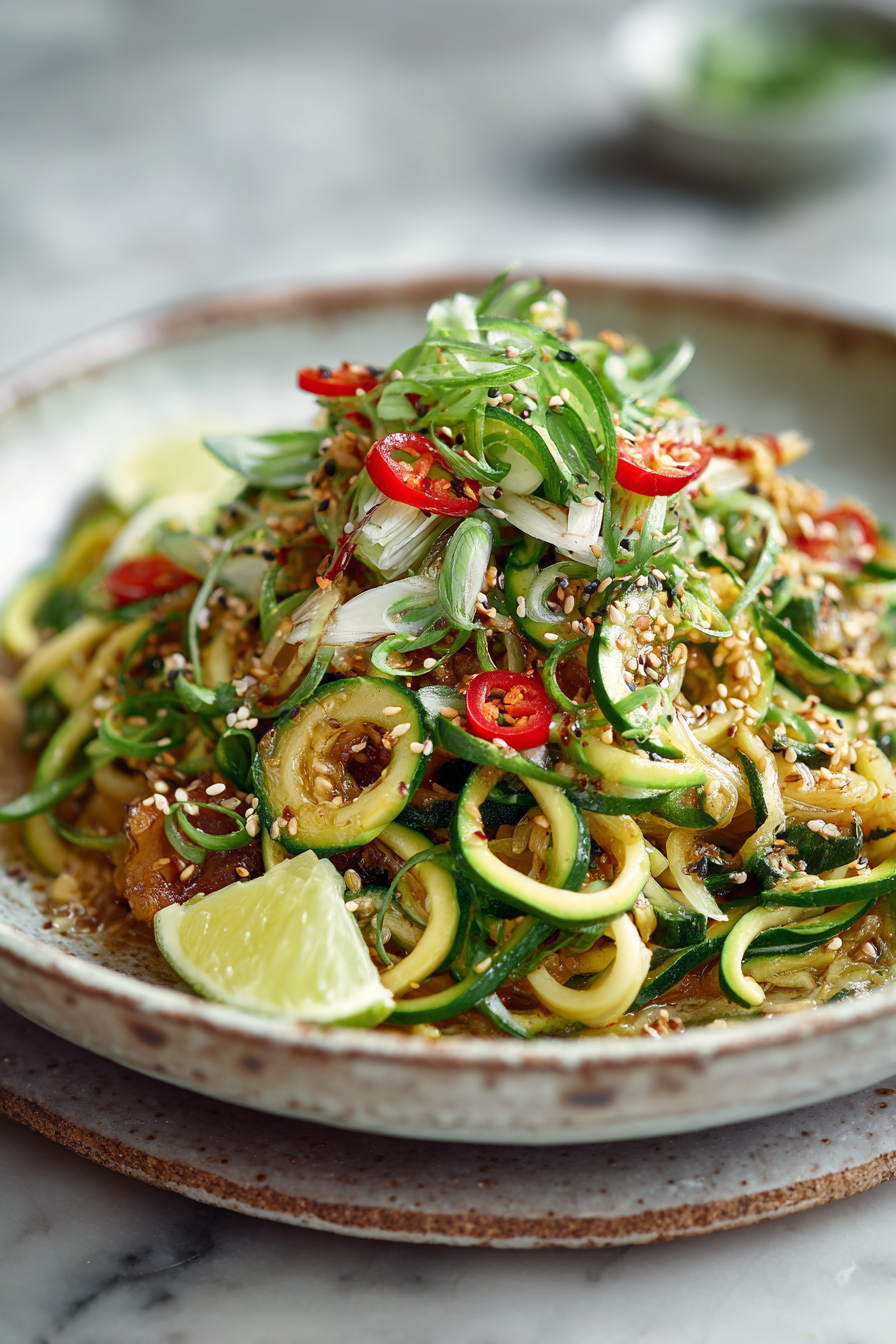 Zucchini Pad Thai Stir Fry